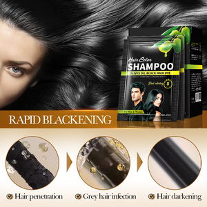Dầu ô liu gói màu tóc nhuộm dầu gội đầu đen tóc nhanh màu bong bóng tự nhiên hữu cơ không có thuốc tẩy tẩy - Product Image 4