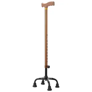 高齢者が松葉杖を使用するのを支援するための高負荷調整可能アルミニウム合金4本足松葉杖