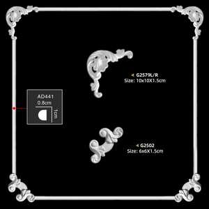 Moulures d'angle décoratives en polyuréthane de haute qualité de style français, pour cadre photo, pour hôtel - Product Image 2