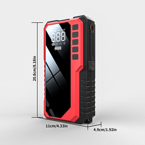 Booster de batterie OEM & ODM 10000mAh Kit de démarrage de voiture Power Bank avec lumière LED et pompe à air pour camion et moto - Product Image 2