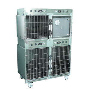 <span class=keywords><strong>Cage</strong></span> vétérinaire pour chien en acier inoxydable massif de la marque LK pour hôpital vétérinaire, soins intensifs avec oxygène - Product Image 2