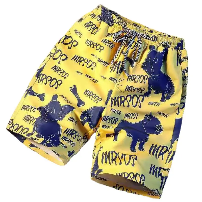 Cartoon Hot Mens Swim Shorts Beach Board Shorts with Pocket Summer Volley Shorts for Men Quick Dry Swimwear Mens Swimming Trunks