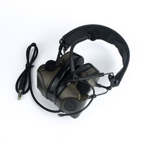 WADSN WZ041 Headset Taktis Peredam Kebisingan Aktif Over-Ear dengan Perlindungan Pendengaran, Kabel, 2 Baterai AA, Penggunaan Luar Ruangan, Mikrofon