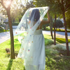 <span class=keywords><strong>Voile</strong></span> de mariée coréen YouLaPan, tulle souple monocouche sans peigne, <span class=keywords><strong>mini</strong></span> <span class=keywords><strong>voile</strong></span> de soirée et de bal avec fleurs en dentelle M143 - Product Image 2