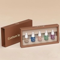 Caja de regalo de cajón personalizado negro de lujo para Mini viales de perfume 1,5/2/2.5/3/5ml-Embalaje de exhibición Premium con temática oscura
