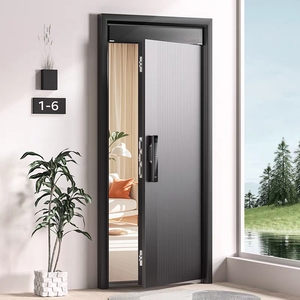 Chất lượng cao và an toàn thiết kế hiện đại biệt thự lối vào Hợp kim nhôm chống trộm cửa an ninh với khóa thông minh - Product Image 2