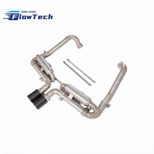 Système d'échappement Catback à soupapes FlowTech T304 en acier inoxydable avec télécommande pour Porsche 718 Boxster Cayman 2.0T - Product Image 3