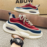 Chaussures à plateforme avec coussin d'air, chaussures décontractées pour hommes, chaussures de papa, baskets tendance respirantes, baskets épaisses, chaussures de sport décontractées pour homme