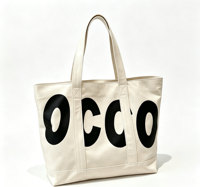 Sac fourre-tout en toile robuste avec longue poignée, fermeture éclair, impression de logo personnalisé, idéal pour les cadeaux, les voyages et l'usage quotidien
