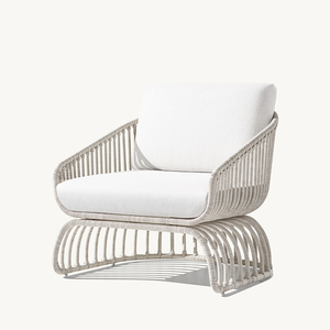 Terrazza esterna divano <span class=keywords><strong>giardino</strong></span> <span class=keywords><strong>bianco</strong></span> tessuto in rattan struttura in metallo divano <span class=keywords><strong>da</strong></span> esterno - Product Image 2