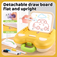 Table de dessin multifonction pour enfants avec rangement, kit de peinture et jeu de gribouillage, motif chiot mignon