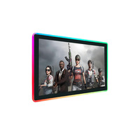 Monitor táctil capacitivo para juegos de 27 pulgadas con controlador 3M ELO, luces laterales LED acrílicas, conectividad USB