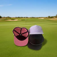 Op maat gemaakte logo unisex geperforeerde 5-delige polyester touw waterdichte golf flatbill ongestructureerde luxe tropische performance sportieve pet
