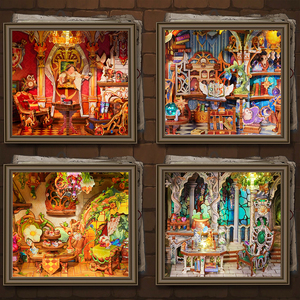 Cadre de puzzle 3D en bois LED DIY avec contrôle tactile et <span class=keywords><strong>baguette</strong></span> <span class=keywords><strong>magique</strong></span> pour l'Académie <span class=keywords><strong>Magique</strong></span> - Jouet DIY pour la vente en gros - Product Image 3