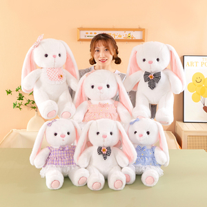 Nuevo Conejito de Peluche con Lazo, Juguete de Peluche Suave y Reconfortante, Conejo de Peluche con Expresiones Faciales Lindas - Product Image 2