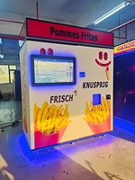 Máquina Expendedora de Papas Fritas Totalmente Automática, Máquina de Papas Fritas en 35 Segundos, Máquina Expendedora Automática de Papas Fritas
