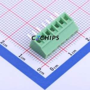 XY308-2.54-7P Screw Terminal Block Through hole Component (THT),P=2.54mm Connector 1x7P 2.54mm Green Through Hole - Product Image 1