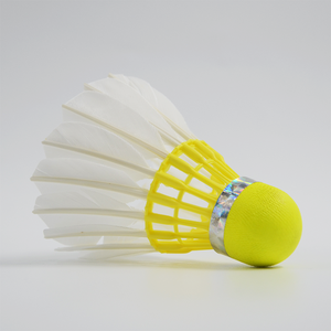 Volant de <span class=keywords><strong>badminton</strong></span> Dmantis D51 Anhui 3-en-1 hybride classe A personnalisé en plumes d'oie jaunes, prix usine - Product Image 4