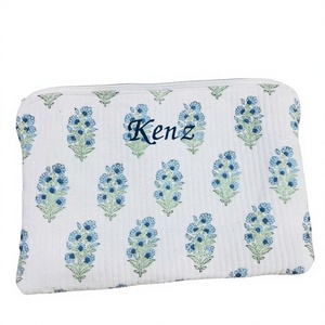 New Handmade Modern Floral Cotton Quilted Laptop Sleeves Soft Laptop Case with Handle Women's Daily Travel <b>Computer</b> <b>Bag</b> Gift - Product Image 1