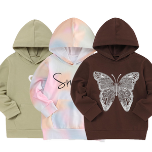 <span class=keywords><strong>Sudaderas</strong></span> con capucha para niñas Sudadera con capucha de manga larga bordada personalizada para niñas Nuevas <span class=keywords><strong>sudaderas</strong></span> con capucha de bolsillo en blanco rosa de alta calidad para niñas - Product Image 2