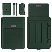Housse de protection multifonctionnelle en cuir PU magnétique pliable pour ordinateur portable, support, étui portable pour tablette, petite pochette pour 11 12 13 14 15 pouces