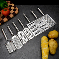 JINGDUN JD-KTC9 Keukenhulpjes RVS Fijne Groentenrasp Metalen Kaasschaaf & Schilmes & Snijder Handmatige Raspmes Fruit