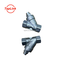 Katup Periksa Manual Tipe Y Berulir Baja Tahan Karat SS304/SS316 PN16 dengan Saringan Logam Air Female untuk Suhu Normal