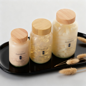 Fabricant de flacons en verre pour pilules, flacon de luxe pour <span class=keywords><strong>complément</strong></span> de croissance des <span class=keywords><strong>cheveux</strong></span>, pots en verre pour vitamines pour hommes et femmes, beauté et compléments - Product Image 4