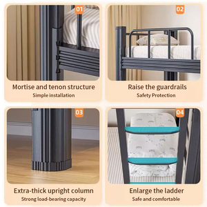 Letto a Castello in Acciaio di Alta Qualità con Contenitore, per Ragazze, Misura Full Size, con Spazio per Camera da Letto e Contenitore Integrato - Product Image 2