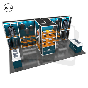 منصة عرض ملابس تاونز يوتا YT-22052201 بطول 20 قدمًا للمعارض التجارية، مصنوعة من الألومنيوم والقماش، سهلة التجميع وقابلة لإعادة الاستخدام لإكسسوارات الملابس - Product Image 1