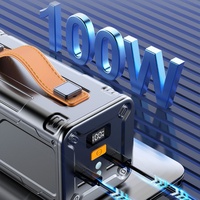 Batterie externe portable PD100W à charge super rapide, 50000 mAh haute capacité avec fonctionnalités LED, chargeur mobile pour ordinateur portable et utilisation en extérieur