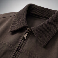 Manteau en toile de coton pour homme, style vintage délavé, col rabattu, boutons recouverts, décontracté, respirant, en cuir véritable épais