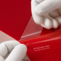 [Stock Annulé] Film Protecteur PE Rouge Excédentaire d'Usine 60µm 5-10g, Film de Démoulage à Faible Adhérence pour Adhésifs Électroniques