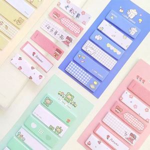 Pestañas Adhesivas con Diseños de Dibujos Animados Kawaii, Blocs de Notas Autoadhesivos con Múltiples Diseños, Patrones de Animales y Chicas Lindas para Oficina y Escuela - Product Image 2