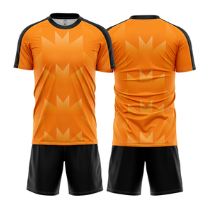 Set da Calcio Personalizzato con Stampa a Trasferimento Termico, Asciugatura Rapida, Traspirante, Antibatterico, Taglie Grandi, Manica Corta, Collo Alto, Colori a Blocchi - Product Image 3