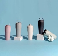 Flacon à vide en acier inoxydable de qualité militaire infusé de céramique de 25 oz Technologie thermique 24H Système de paille anti-fuite breveté Hot