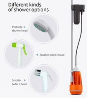 Pompe de douche portable rechargeable USB pour bain en plein air Produit pour chien de compagnie pour enfant pour le camping et la randonnée