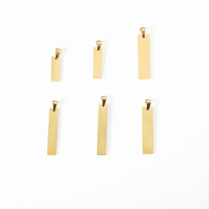 เครื่องประดับ DIY ชุบทอง18K ปรับแต่งได้ทำจากสเตนเลสสตีลสร้อยคอสี่เหลี่ยมไร้ขอบการตั้งค่าการดรอปชิป - Product Image 1