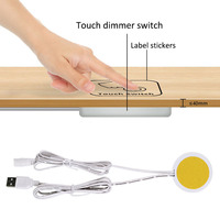 USB 5V Pénétrable 25mm Bois LED Gradateur Capteur Tactile et Balayage Main Caché pour Bande Lumineuse LED 5V Couleur Unique