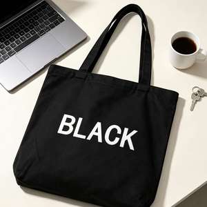 Sac fourre-tout en toile de coton biologique, grand format, pliable, réutilisable, écologique, avec poche, 12 oz, personnalisable avec logo imprimé, prix abordable - Product Image 2