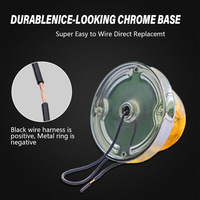 12V nouveau camion ampoule halogène lentille en verre ambre IP65 étanche acier inoxydable pastèque lumière voiture haut coin marqueur d'urgence