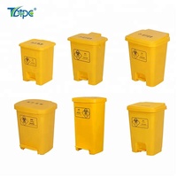 Poubelle à déchets médicaux avec couvercle rembourré jaune, hôpital, clinique, poubelles médicales, poubelles à déchets médicaux