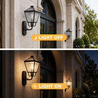 BOHONG Lampe murale LED carrée populaire et durable pour jardin paysager, en acier inoxydable/aluminium+verre, étanche IP65, 13W, garantie 5 ans