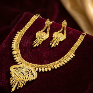 Collares Cortos de Moda al por Mayor Chapados en Oro Micronizado, Conjunto de Joyería Tradicional Rellena de Oro, Collares Cortos de Latón Microformados. - Product Image 1