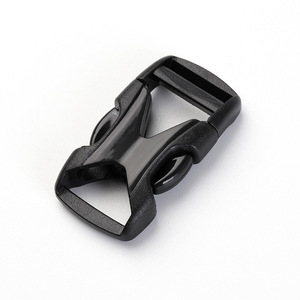 Boucle en plastique en forme de K, diamètre intérieur de 10mm, réglable pour sac à dos d'extérieur, accessoires de sac DIY, couleur unie noire - Product Image 2