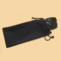 Pochette en microfibre personnalisée pour lunettes de vue et de soleil, avec cordon de serrage, en gros, articles en stock