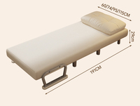 Nuevo Modelo 2026, Cama Individual Plegable para Balcón, Sala de Estar y Dormitorio, Sofá Cama Plegable de Doble Función