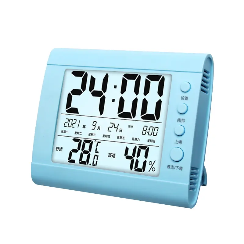 Digitales Heim LCD-Hygrometer und Thermometer mit Wecker Stärker haltbares digitales Hygrometer