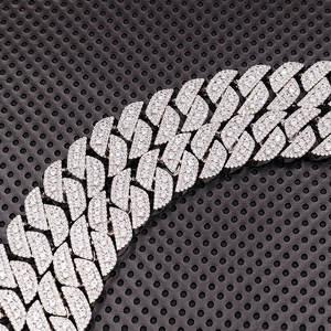 Collares de Venta caliente en Europa y América 13MM Fabricantes transfronterizos en Europa y América Diamante de mosaico con incrustaciones de plata - Product Image 3