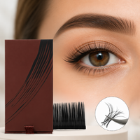 Extensions de cils individuelles mates naturelles longues en PBT 25 mm faites à la main faciles à éventaillement douces et naturelles